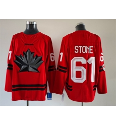 Men Canada Hockey  61 Mark Stone Red Stitched Jersey
