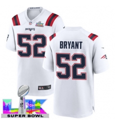 Men Women youth New England Patriots #52 Marcus Bryant 2025 2026 Super Bowl LX F U S E Stitched NFL Jersey White