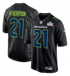 Devon Witherspoon Seattle Seahawks Nike Super Bowl LX Patch Carbon Fashion Game Jersey Black