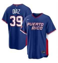 Men Puerto Rico Baseball 39 Edwin D%C3%ADaz Blue 2026 World Baseball Classic Road Stadium Stitched Jersey Men Puerto Rico Baseball 39 Edwin D%C3%ADaz Blue 2026 World Baseball Classic Road Stadium Stitched Jersey