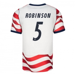 USA 2026 FIFA World Cup Soccer White Jersey Set ( Have Shorts ) Antonee Robinson #5