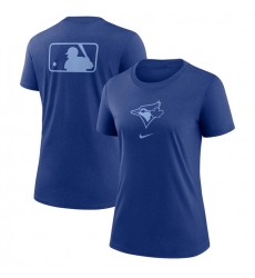 Women Toronto Blue Jays Royal Early Work Tri Blend Dri FIT T Shirt Women Toronto Blue Jays Royal Early Work Tri Blend Dri FIT T Shirt