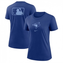 Women Toronto Blue Jays Royal Early Work Tri Blend Dri FIT T Shirt