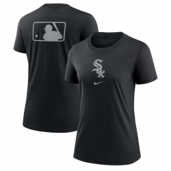 Women Chicago White Sox Black Early Work Tri Blend Dri FIT T Shirt