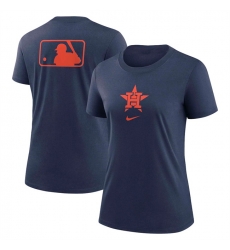 Women Houston Astros Navy Early Work Tri Blend Dri FIT T Shirt Women Houston Astros Navy Early Work Tri Blend Dri FIT T Shirt