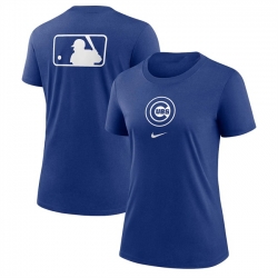Women Chicago Cubs Royal Early Work Tri Blend Dri FIT T Shirt