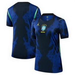 Women Women 0 Brazil National Team Blank 2026 Home Jersey 3