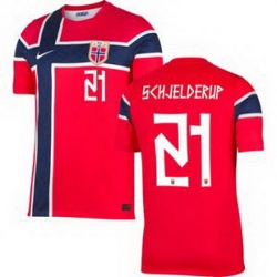 Women 21 Norway Andreas Schjelderup Home Stadium Replica   1