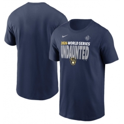 Men Milwaukee Brewers Navy 2026 World Series T Shirt