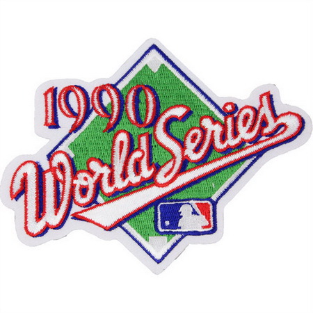 1990 MLB World Series Logo Jersey Patch Cincinnati Reds vs Oakland Athletics As Biaog I